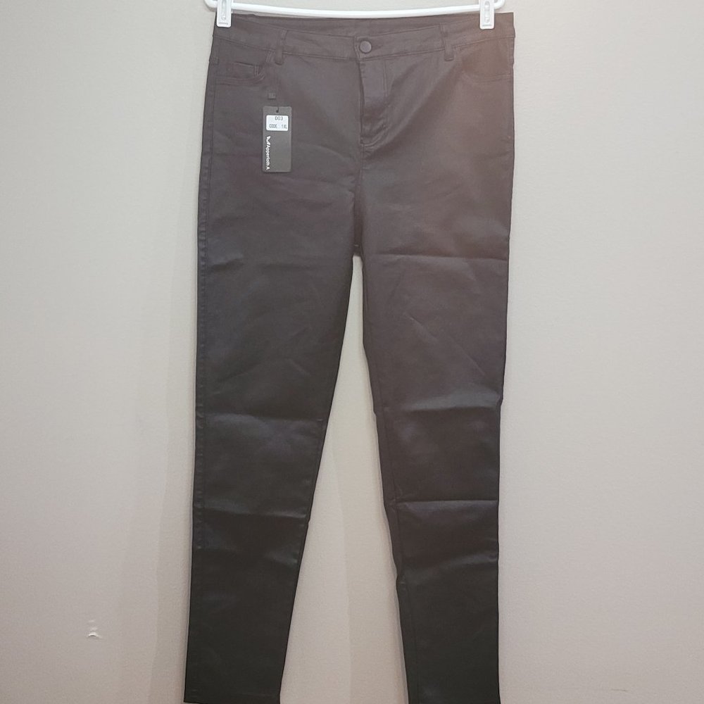 Leather skinny pants size 14